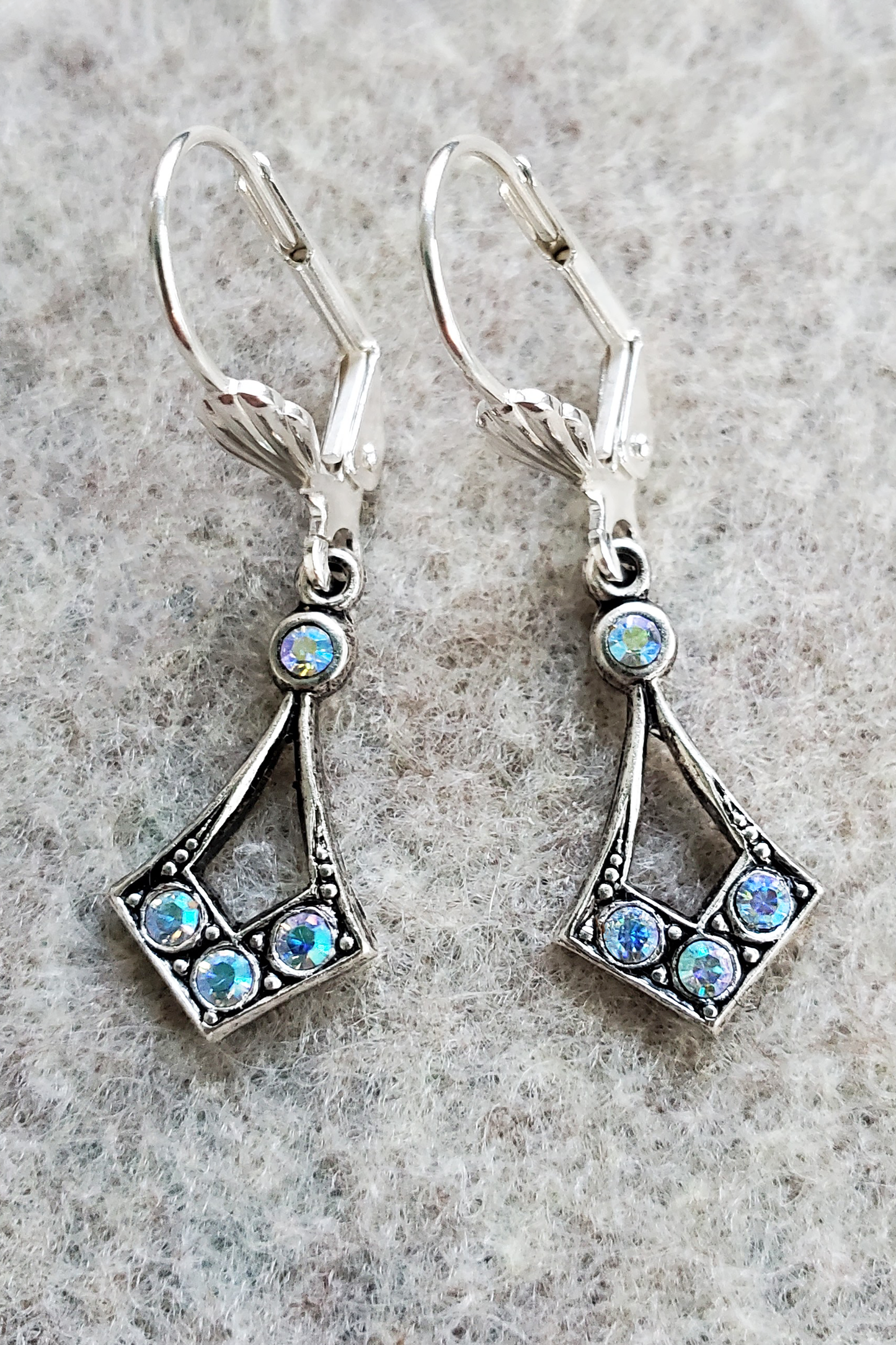 Fleur-de-Lis Antique Silver Earrings