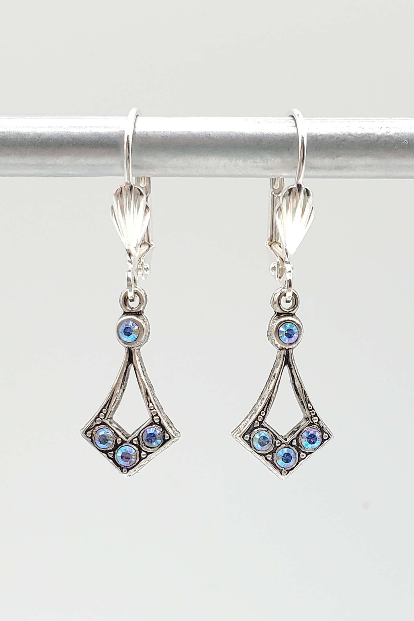 Fleur-de-Lis Antique Silver Earrings