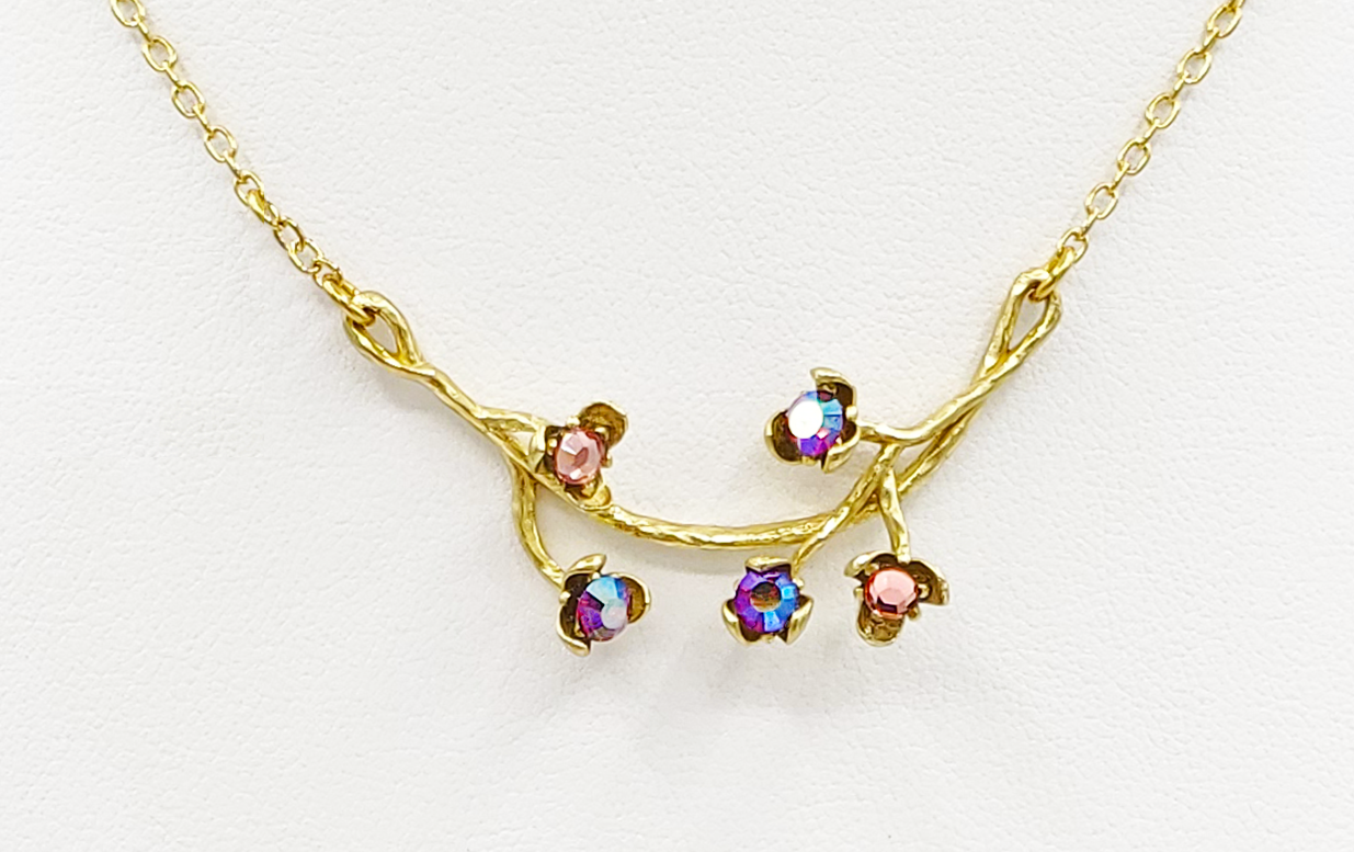 Vine Flower Pendant Necklace