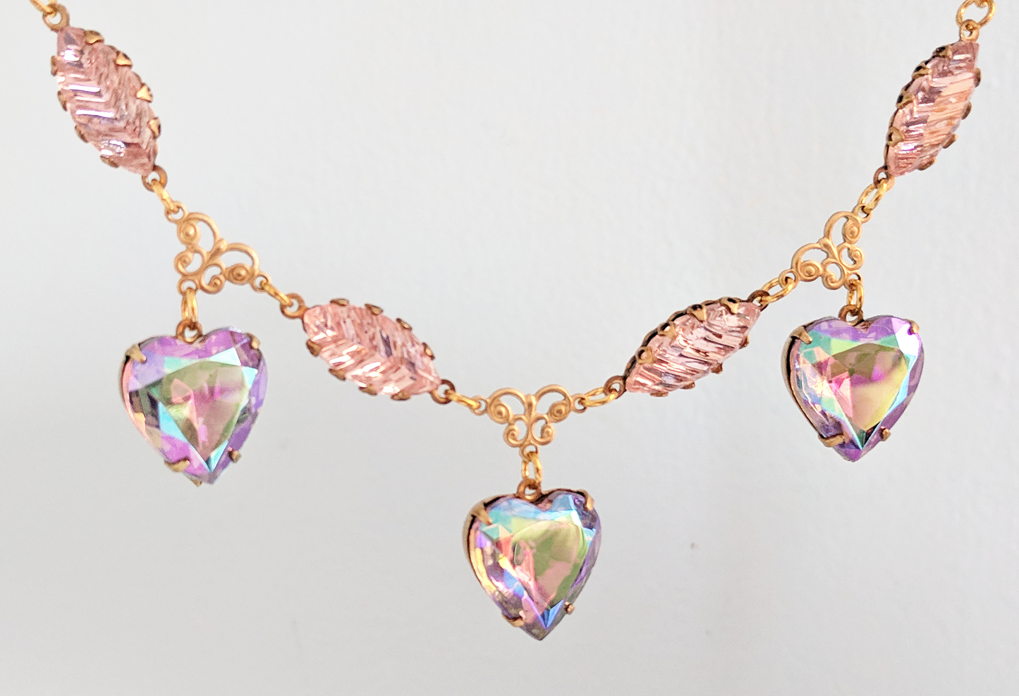 Aurora Hearts Trifecta Necklace