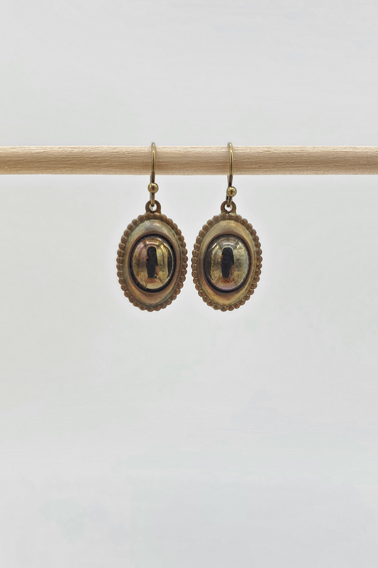 Amber Iris Patina Earrings