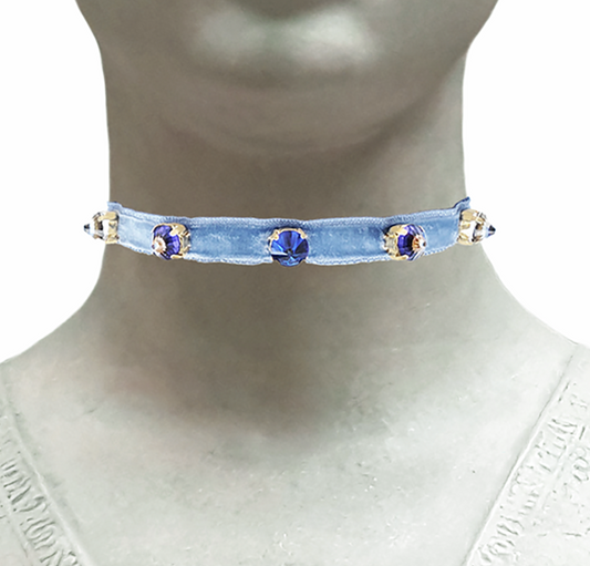 Bermuda Blue Spikes Choker