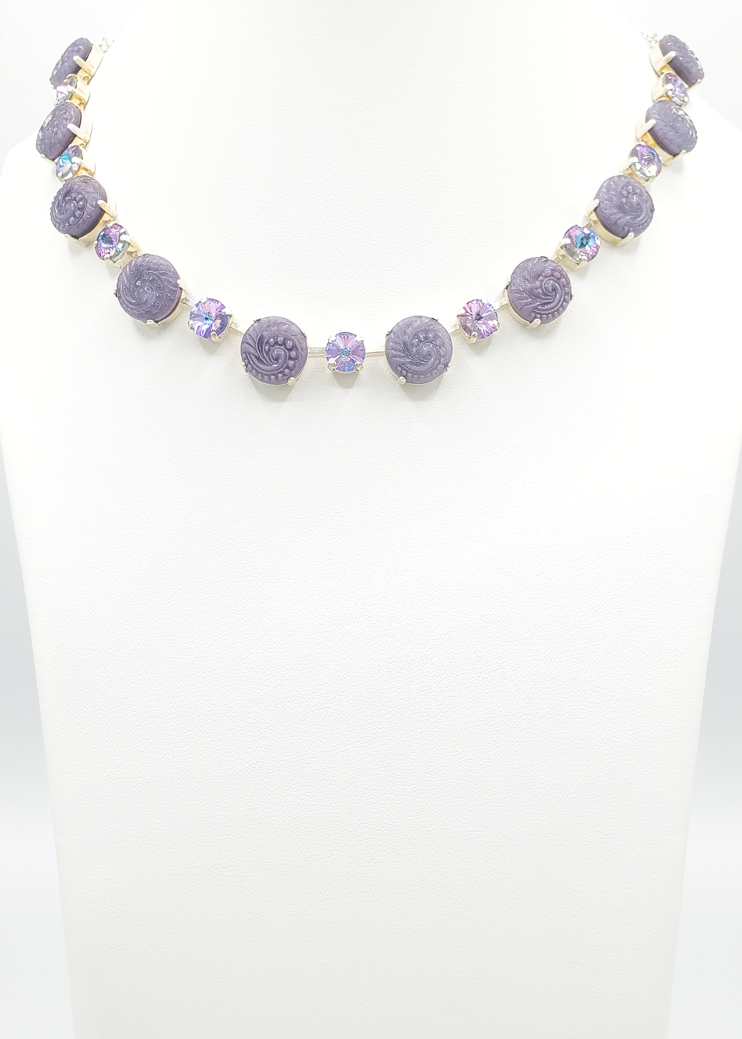 Lavender Paisley Moonstone Necklace