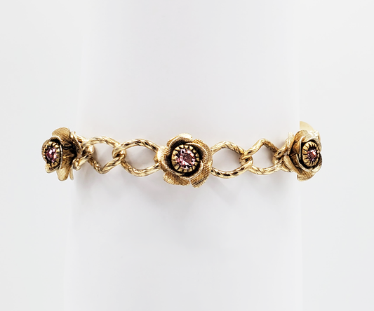 Rose Rose Rhinestone Bracelet