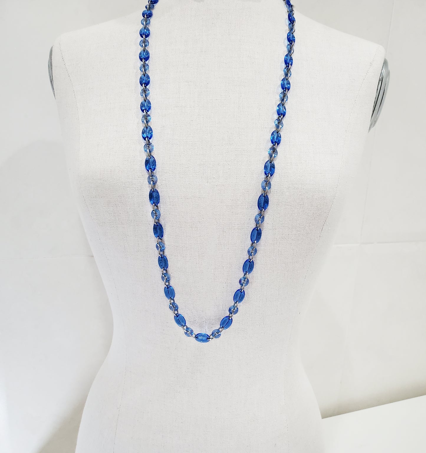 Coffee Beans and Donuts Necklace - Sapphire and Aurora Blue