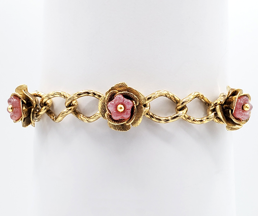 Soft Pink Rose Bracelet