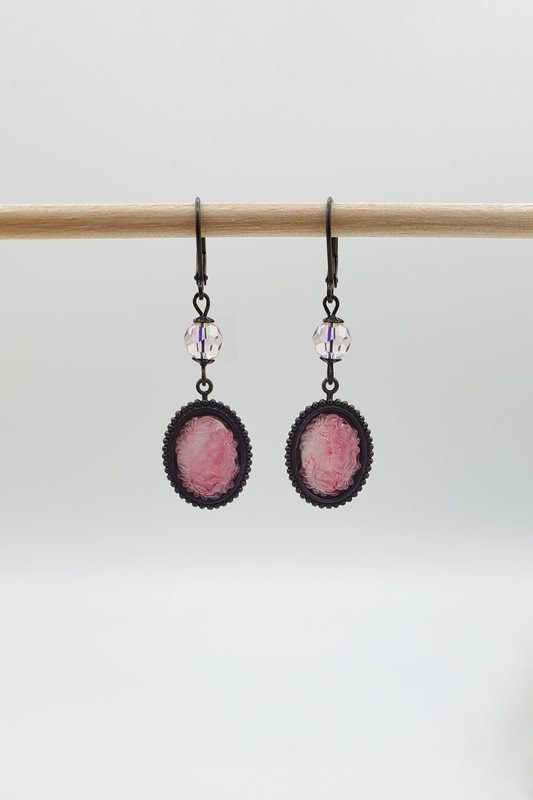 Pink Flowers Earrings