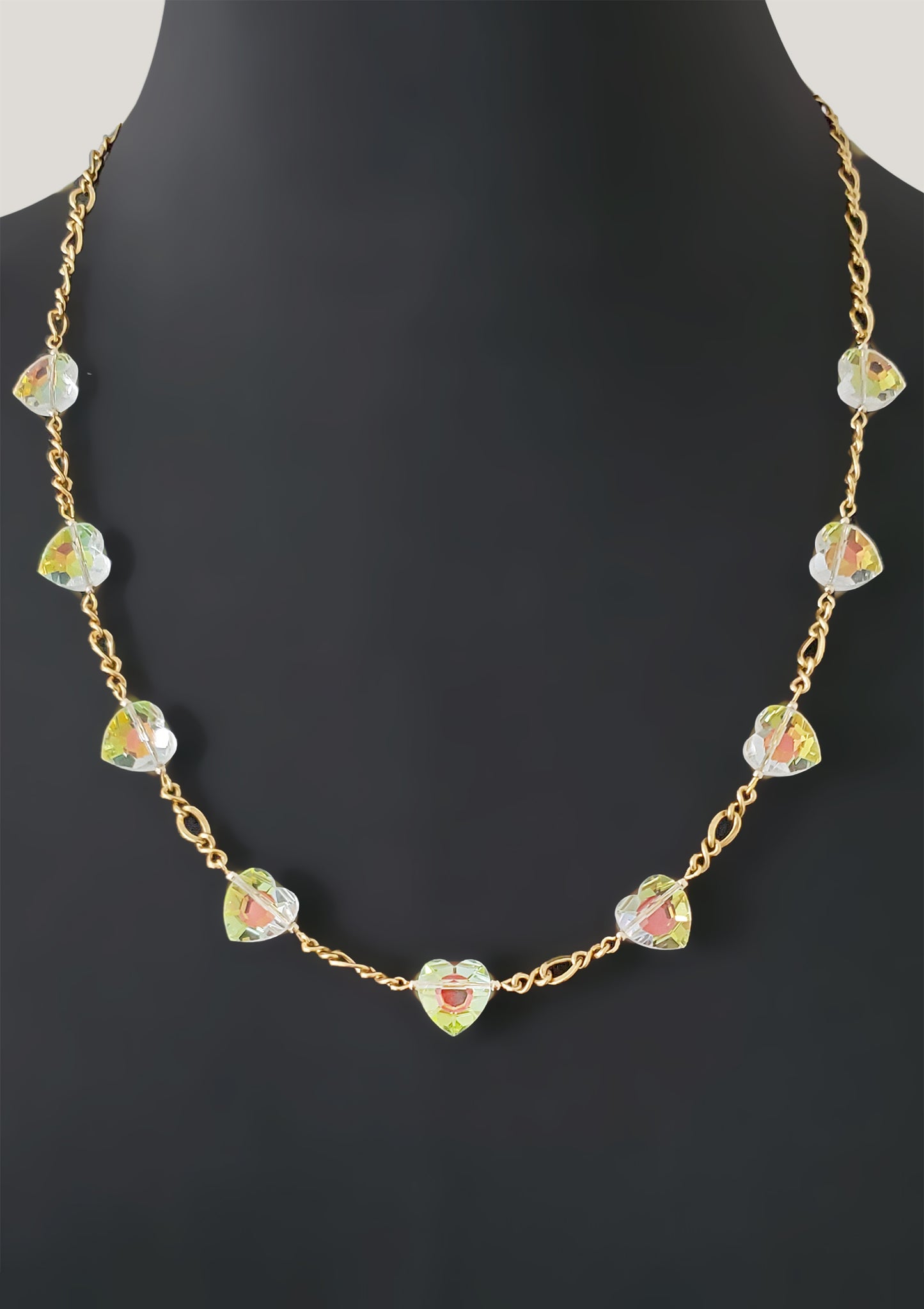 Crystal Aurora Heart Necklace