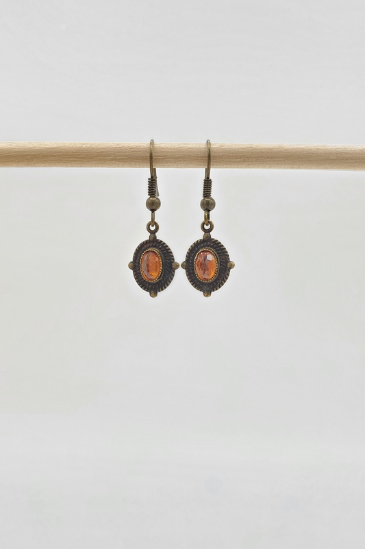 Little Topaz Patina Earrings