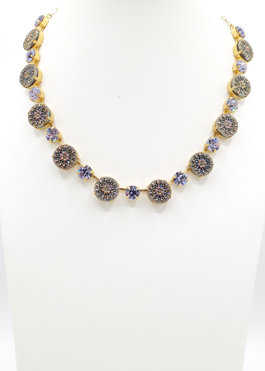 Kaleidoscope Flowers & Amethyst Necklace