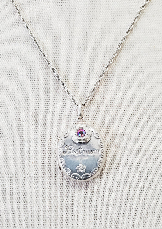 Sterling Silver Best Mom Locket