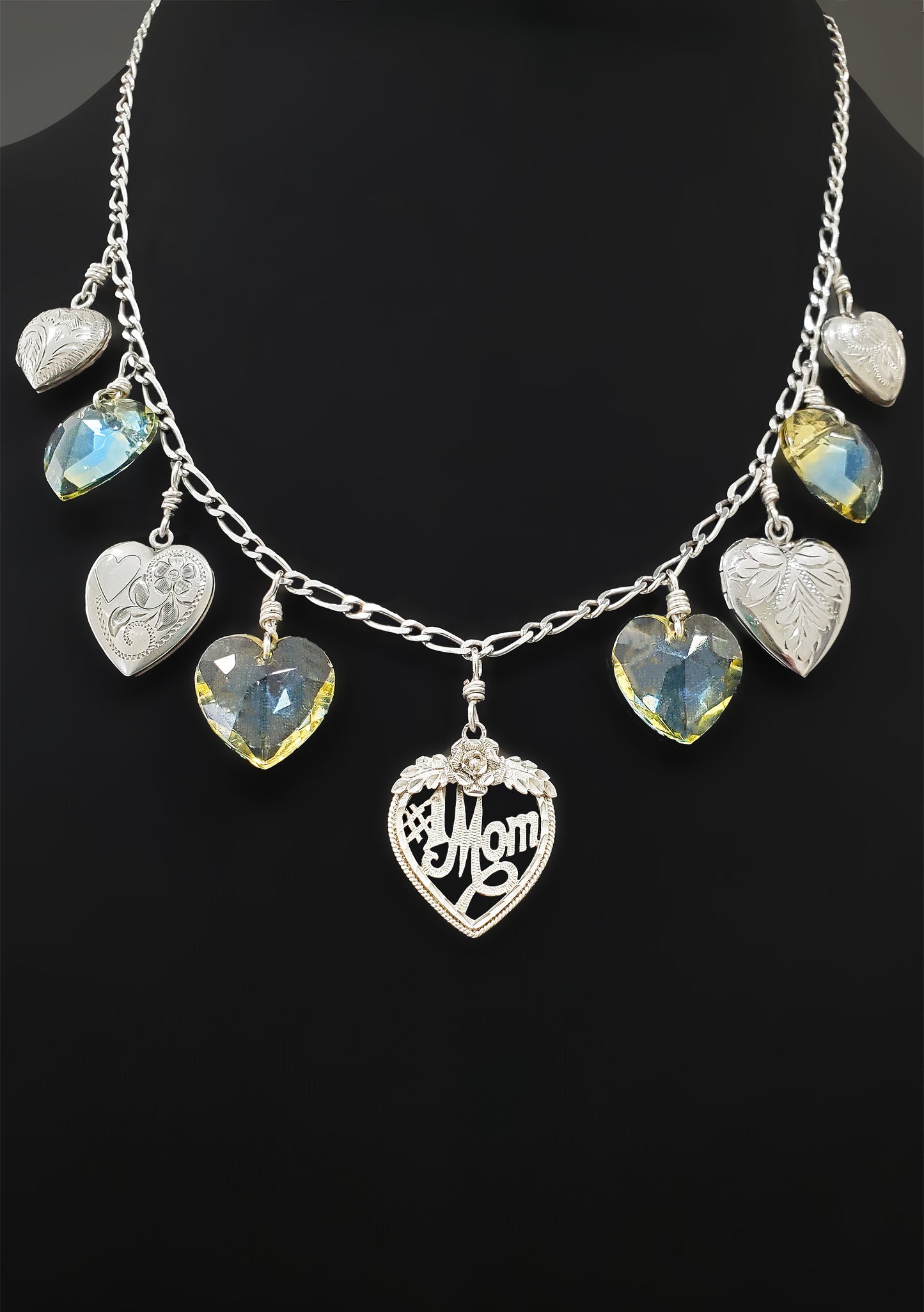 Sterling Silver #1 Mom - Locket Collection Necklace