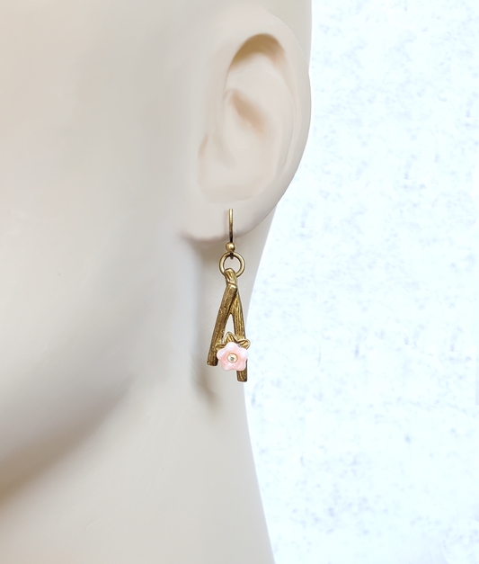 Twig and Flower Earrings