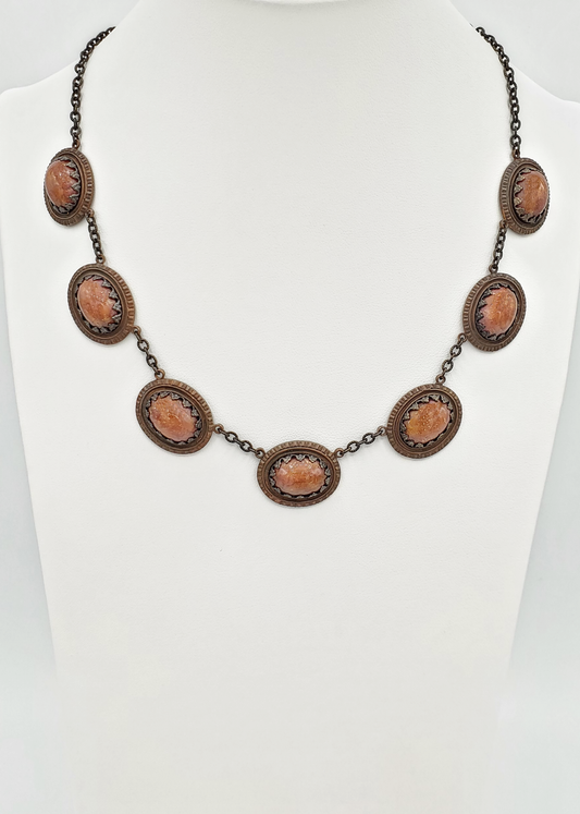 Goldstone Patina Necklace