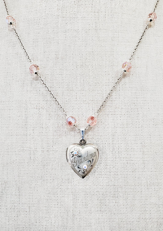 Sterling Silver Grandma Heart Locket