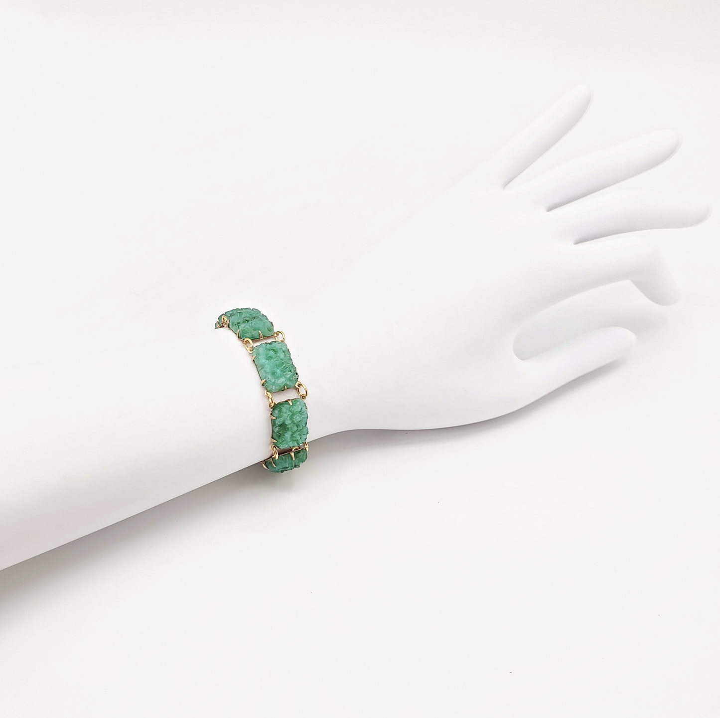 Jade Green Glass Bracelet