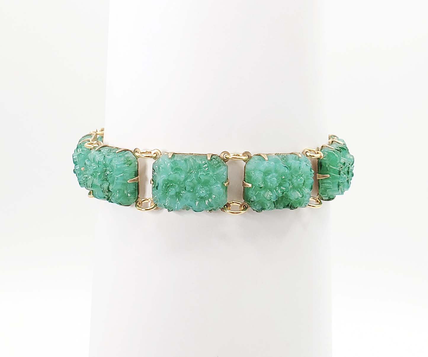 Jade Green Glass Bracelet