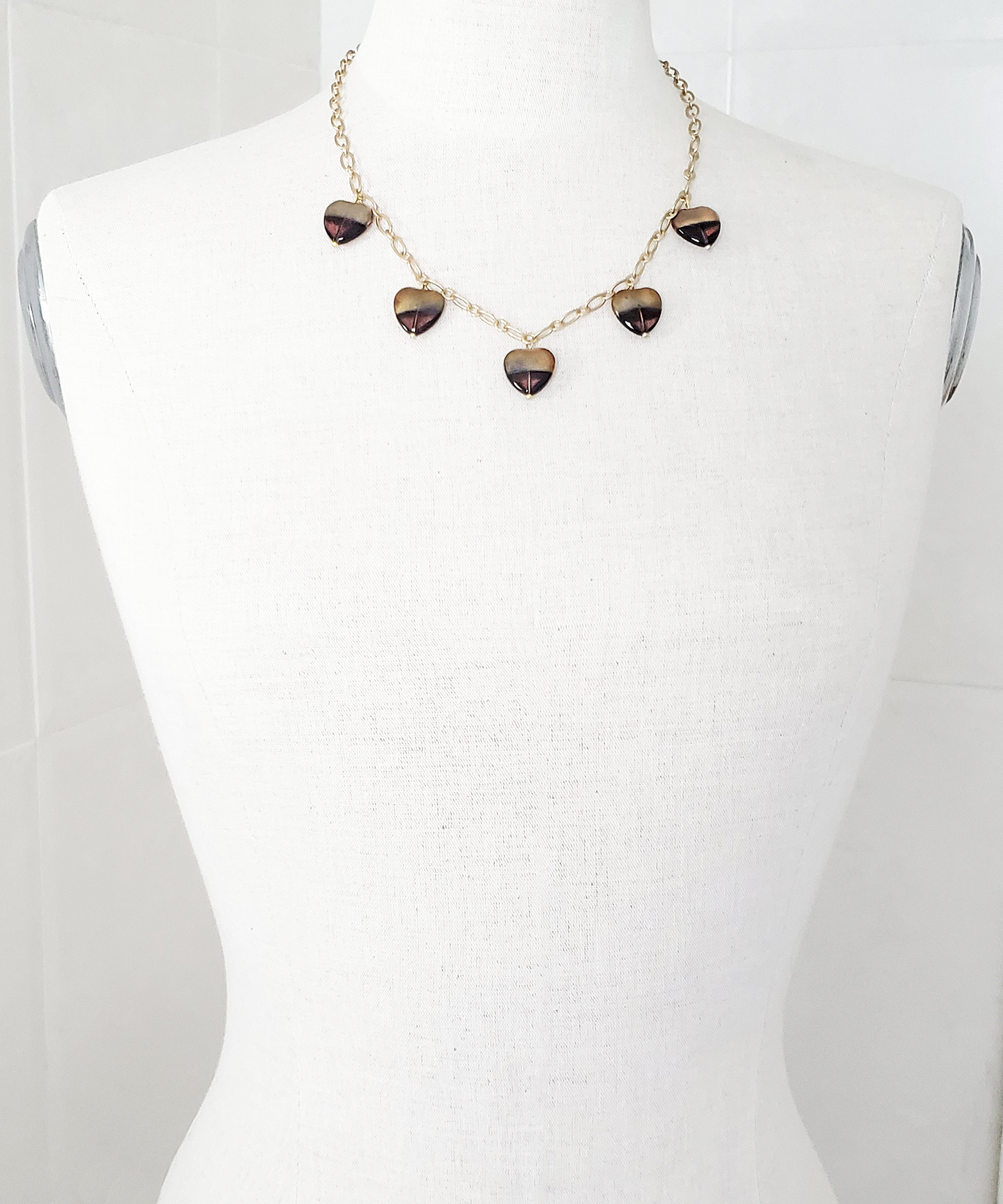 Bronze Dipped Heart Necklace