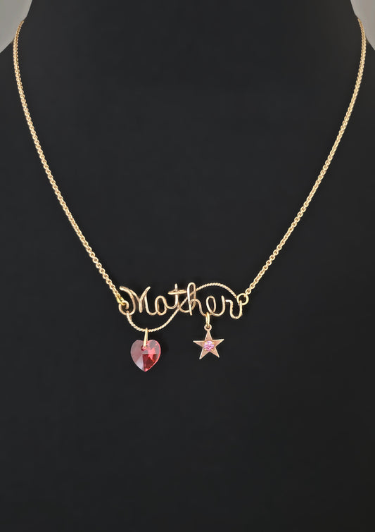 Heart and Star Mother Necklace