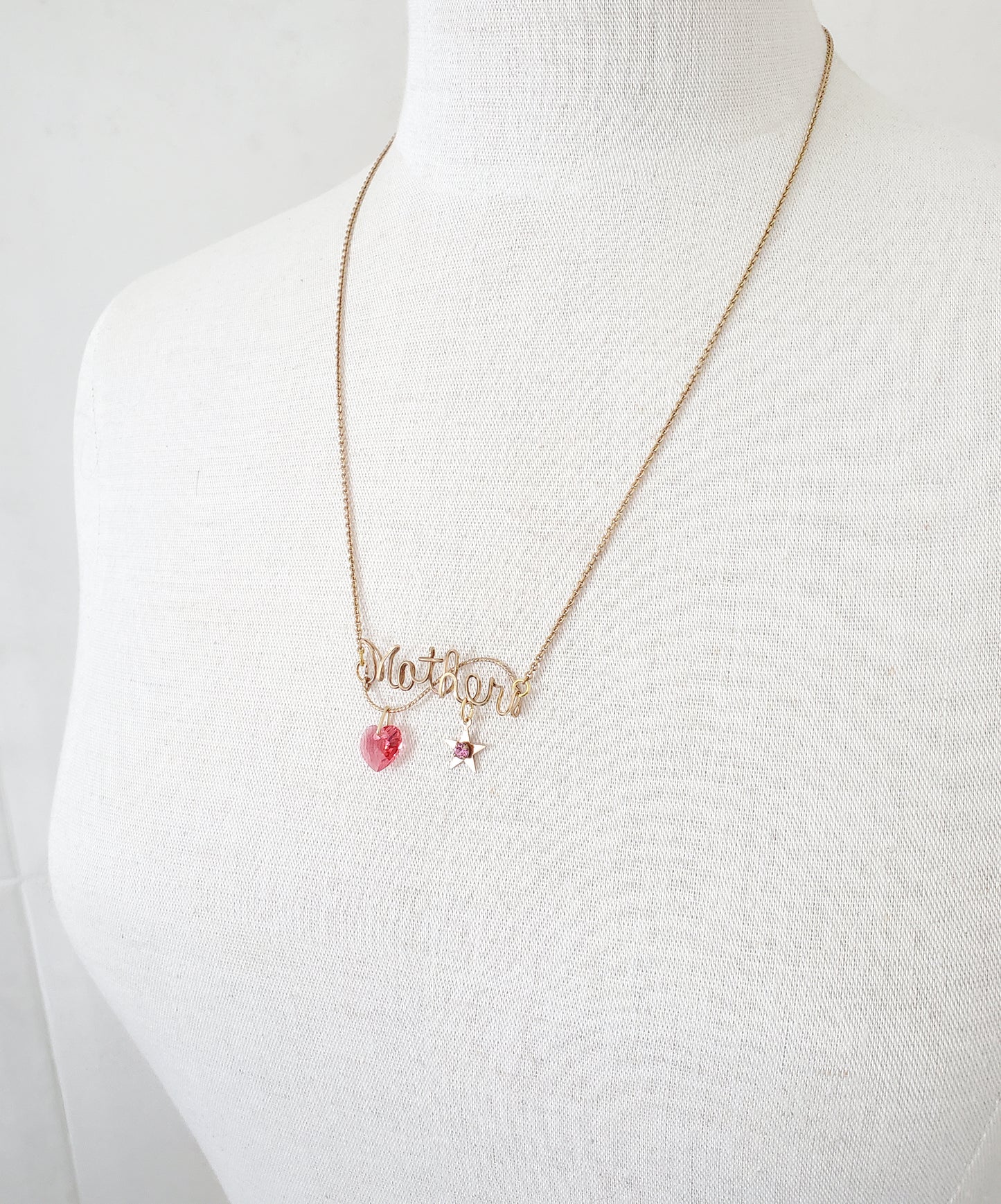 Heart and Star Mother Necklace