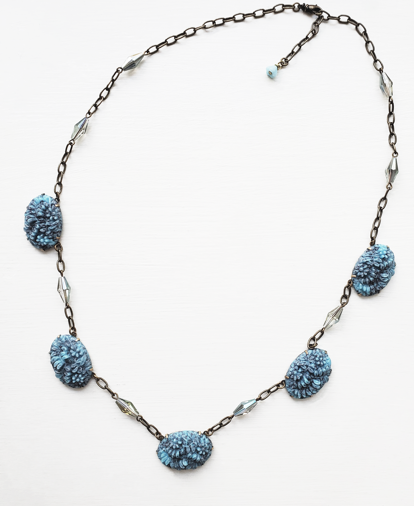 Matrix Blue Floral Necklace