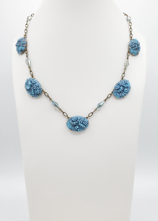 Matrix Blue Floral Necklace