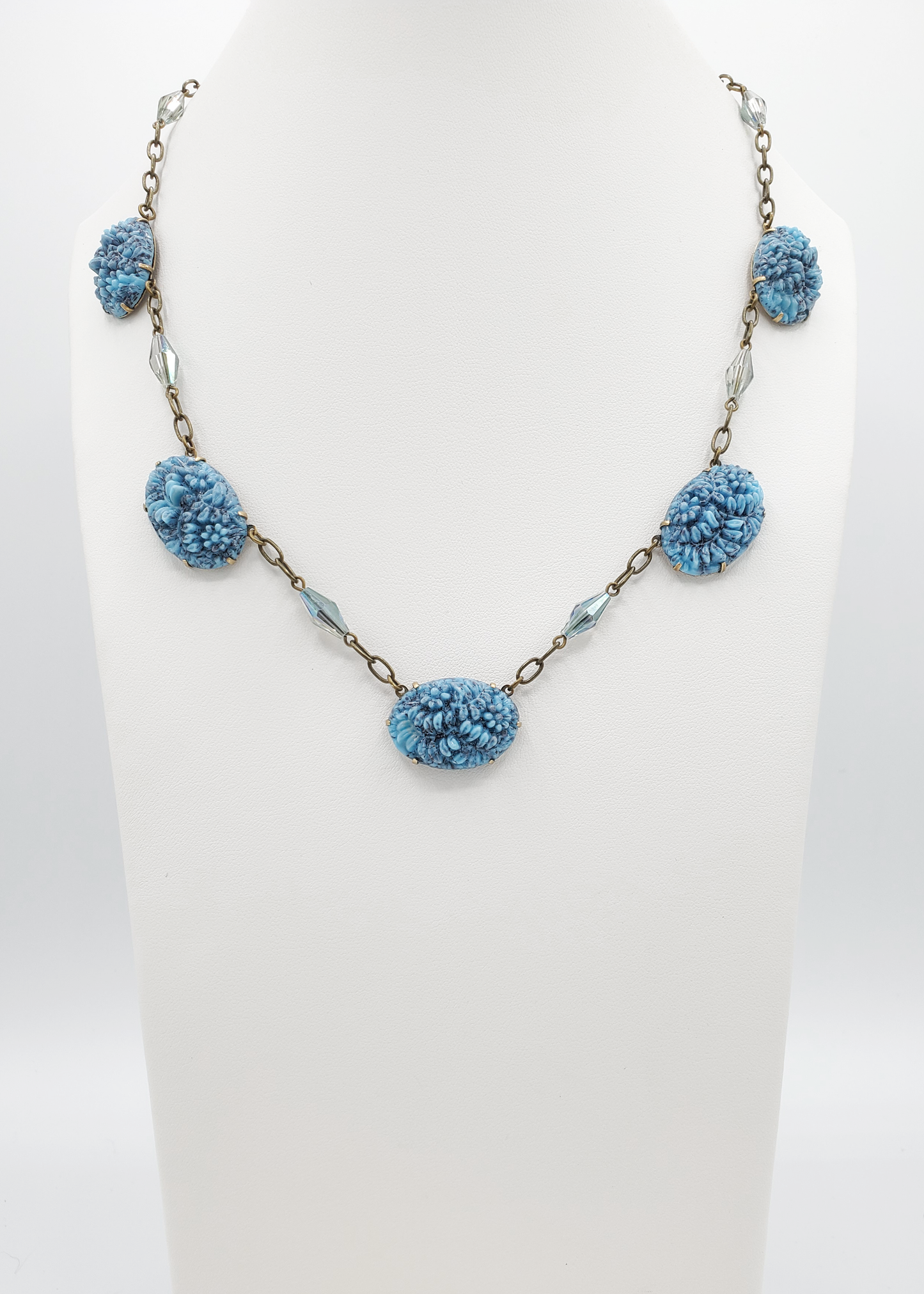 Matrix Blue Floral Necklace