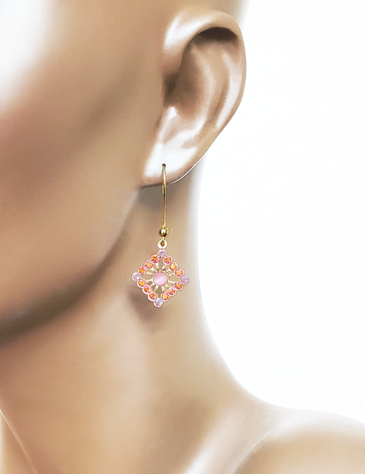 Hyacinth and Pink Earrings