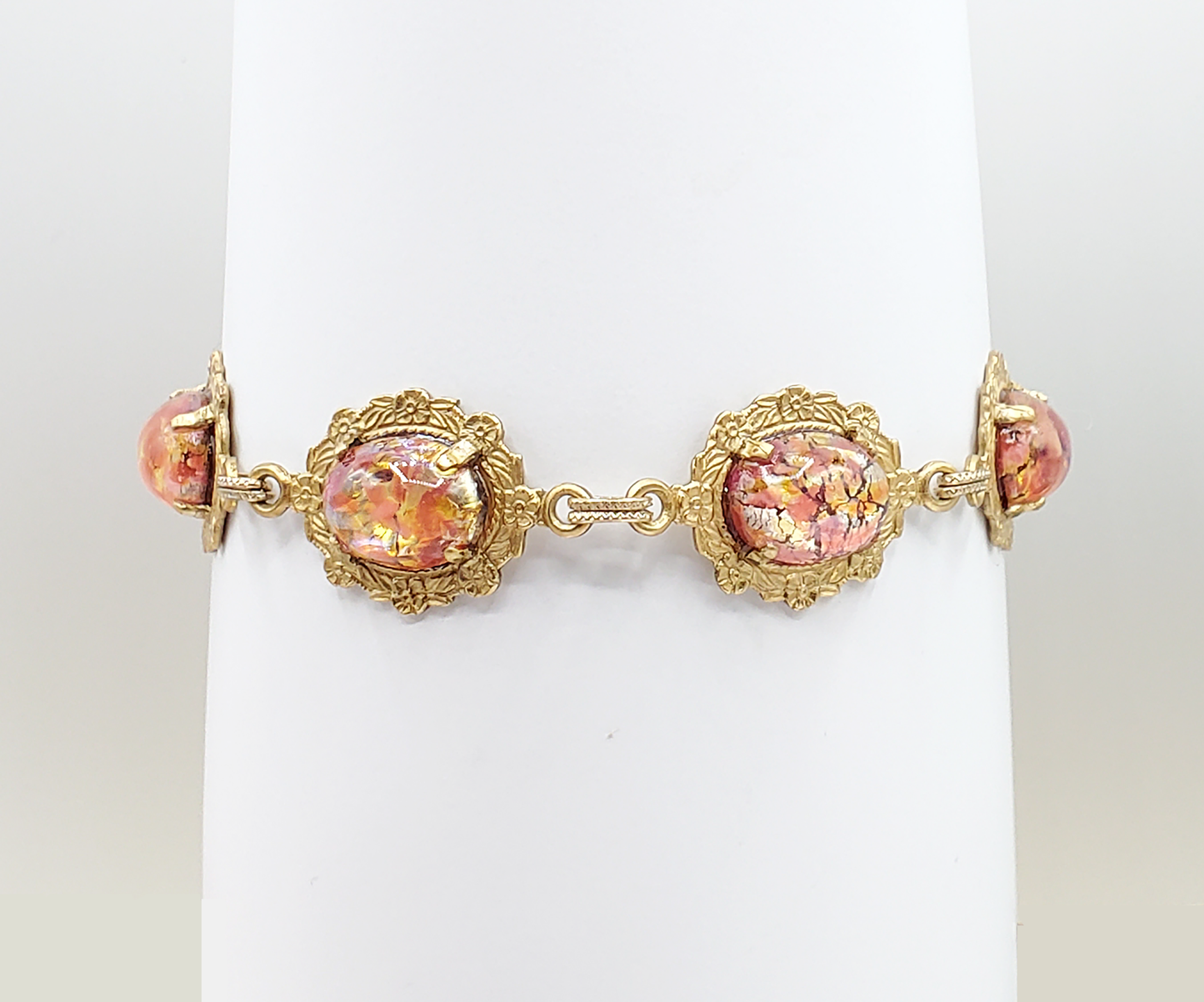 Peach Fire Opal Bracelet