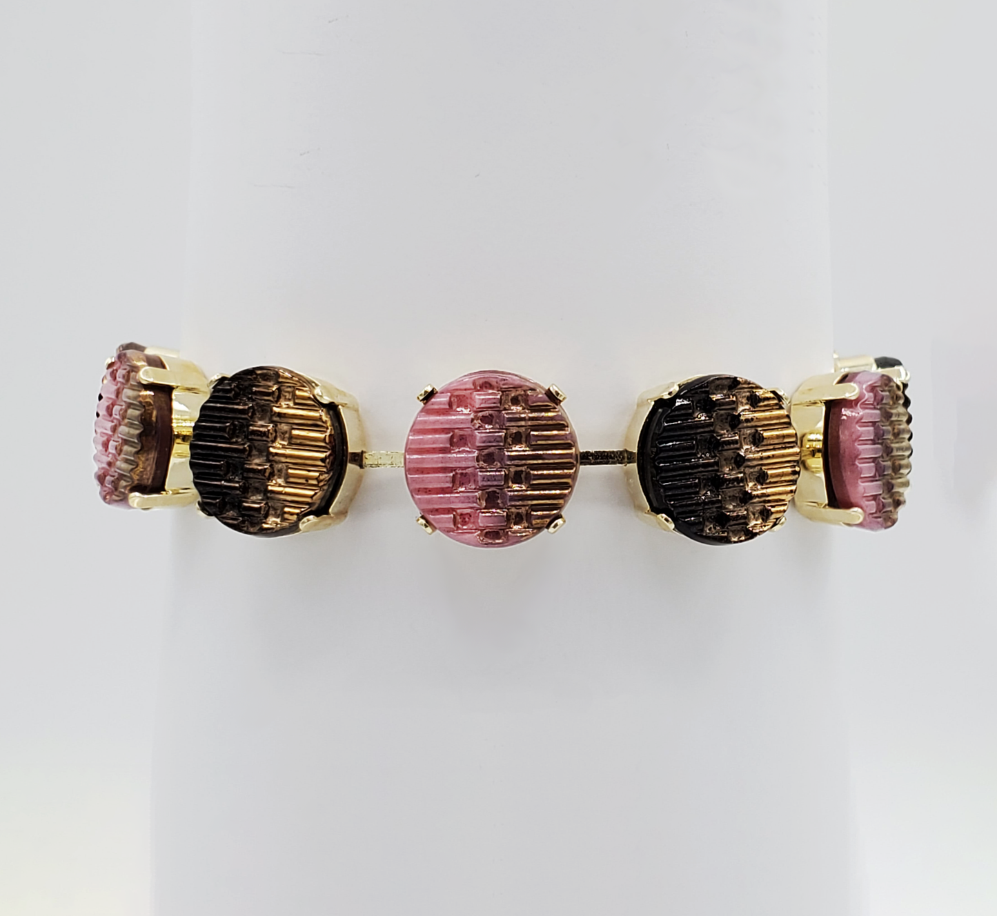 Pink/Black/Gold Bracelet